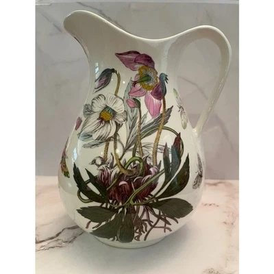 Jarra de cerámica para jardín botánico Portmeirion - 8,5" - diseño floral pintado a mano Foto 1 de 4