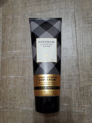 Bath & Body Works Gingham Legend Men’s Body Cream With Shea/Hyaluronic Acid 8oz - Image 1 of 2