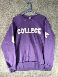 Purple “COLLEGE” Sweatshirt – KC Royals x K-State Wildcat Mashup – Size XL - Picture 1 of 5