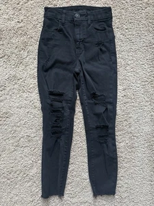 Women’s American Eagle Jeans Size 000 Short Black - Picture 1 of 3