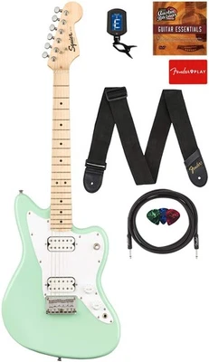 Fender Squier Mini Jazzmaster HH para niños tamaño 3/4 - verde surf con cable Foto 1 de 4