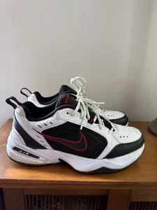 Nike Shoes Mens 10 White Leather Air Monarch IV Walking Dad Sneakers 415445-101 - Picture 1 of 7