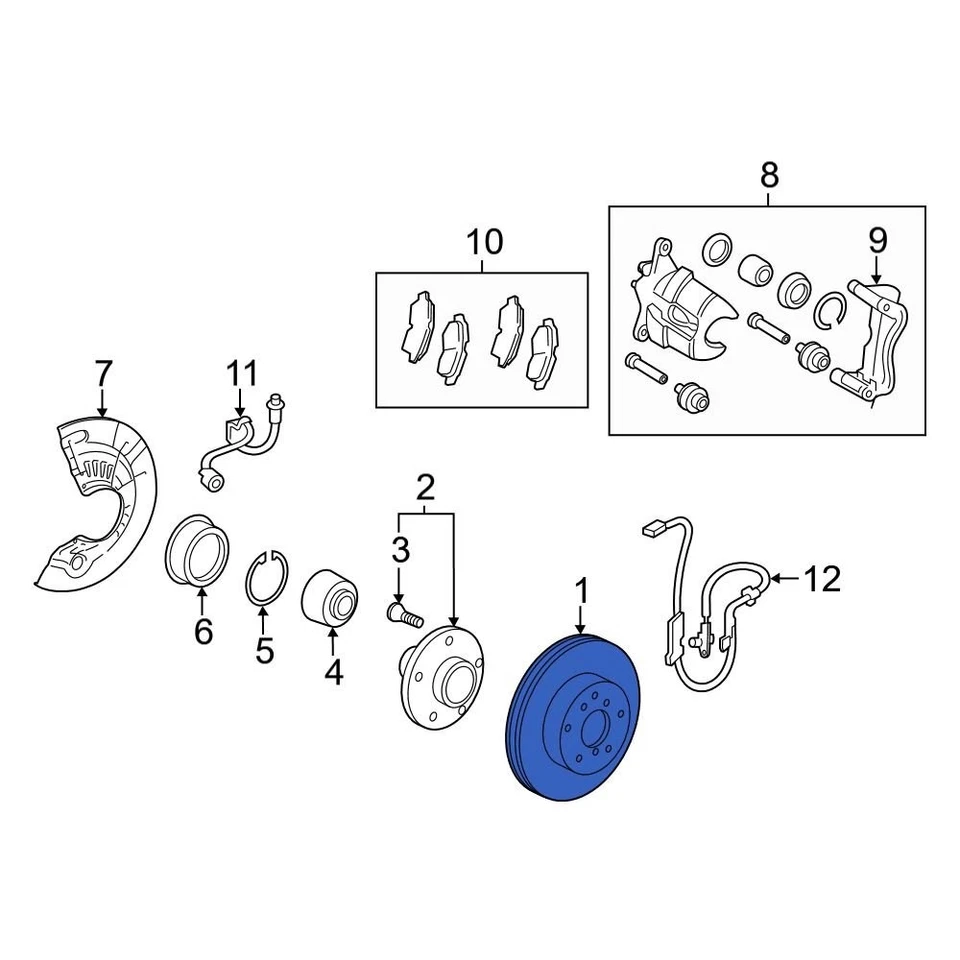 For Lexus ES300h 2013-2018 Lexus 4351233140 Front Disc Brake Rotor Foto 1 de 1