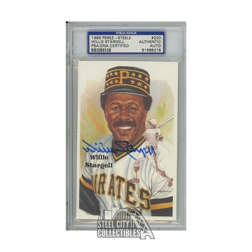 Willie Stargell Autographed Pittsburgh Pirates Perez-Steele Postcard - PSA/DNA - Image 1 of 1