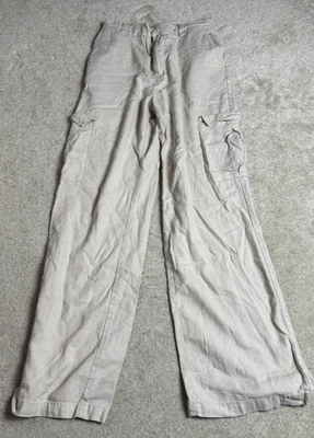 Love Tree Womens Linen Blend Pants Small Beige Chico - Image 1 of 4
