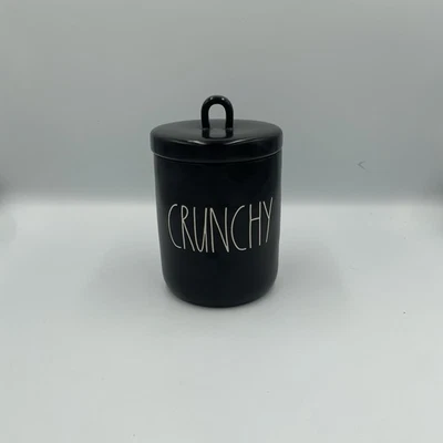 Tarro crujiente de cerámica negra Rae Dunn Foto 1 de 4