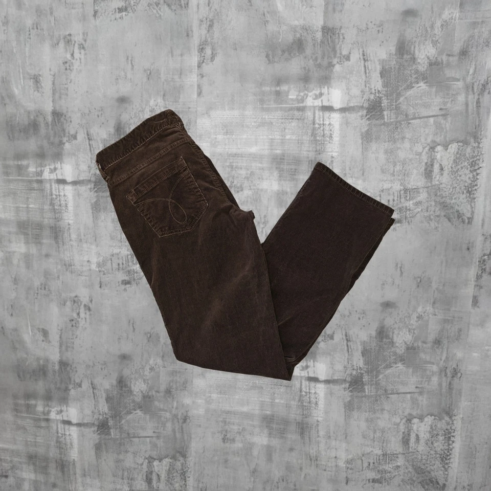 Calvin Klein Jeans Corduroy Trousers Brown Size 10 Fit W33 L32 Low Rise CK Pants - Image 1 of 4