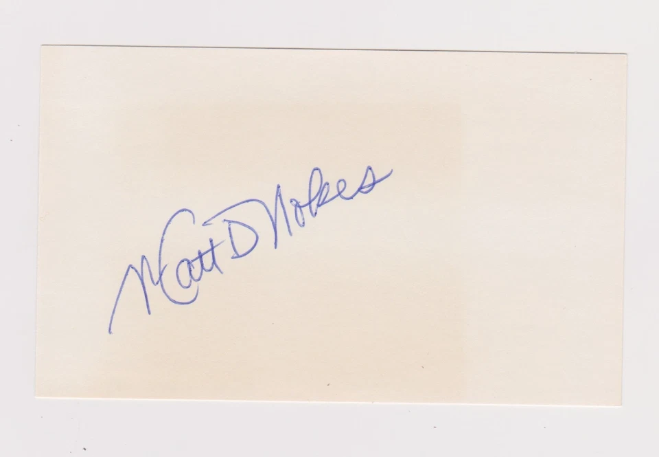 Matt Nokes - Signed 3x5 - Debut 1985 - Giants - Image 1 of 1