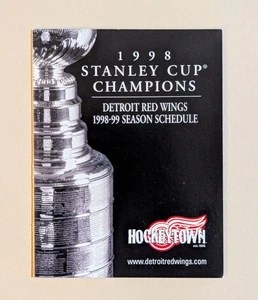 1998-99 Detroit Red Wings Hockey Pocket Schedule NHL  🏒🥅 - Picture 1 of 2