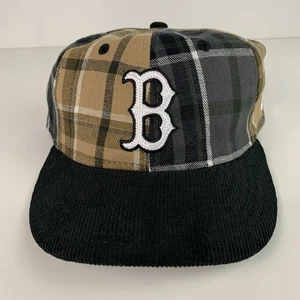 New Era Boston Red Sox Plaid 9Fifty Retro Crown Strapback Hat Cap Baseball NWT - Picture 1 of 8
