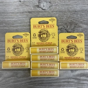 Lot of 6 / Burt’s Bees Beeswax Lip Balms w/Vitamin E & Peppermint - Picture 1 of 3