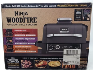 NINJA WOODFIRE OUTDOOR GRILL & SMOKER, 7-IN-1 MASTER GRILL, BBQ SMOKER & AIR FRY - Picture 1 of 13