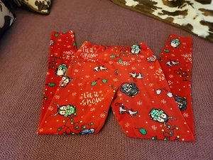 NO BOUNDARIES Womens Penguins VELOUR Plush Pull On Leggings Size S 3/5 Christmas - Picture 1 of 3