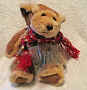 Dan Dee Collector's Choice ~ Teddybär ~ roter Strickschal ~ Wildlederimitat ~ Fell - Bild 1 von 10