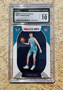 LaMELO BALL 2020-21 Panini Hoops CGC GEM MT 10 ROOKIE CARD #223 Charlotte - Picture 1 of 2