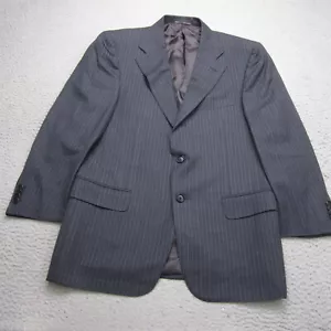 Ermenegildo Zegna Jacket Mens 48 Gray 15 Milmil 15 Button Blazer Wool Coat - Picture 1 of 17