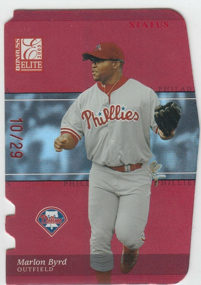 Marlon Byrd Donruss Elite 2003 estado rojo troquelado/29 - #143 Phillies Foto 1 de 1