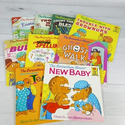 Berenstain Bears 1990's Books LOT 9 Teasing Bully Easter Blessings New Baby Pets - Image 1 of 4