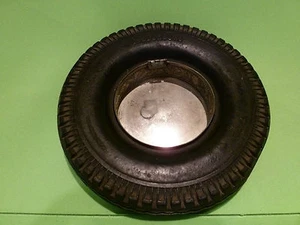 ALPACCA SILVER ASHTRAY IN RUBBER TIRE TRELLEBORG - RARE - VERY GOOD - Bild 1 von 4