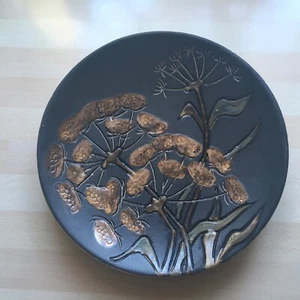 Keramik Wandteller, Schwarz, ca. 29cm, Puste Blume, 90er Jahre, Top Zustand! - Bild 1 von 8