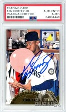 Ken Griffey Jr 1995 Pinnacle Autograph Card #128 PSA/DNA