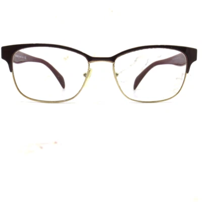 Prada VPR 65R UAN-1O1 Burgundy Red Gold Square Eyeglasses Frames 53-16 140 Italy - Image 1 of 4