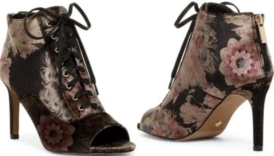 Botín Nanette Lepore NEGRO FLORAL Halle Peep Toe Talla 9.5M -- ahora $79.99 Foto 1 de 4