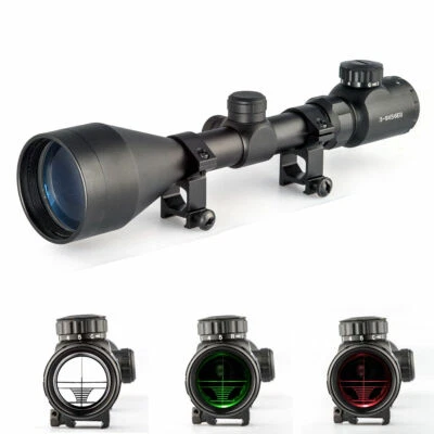 3-9X56E Red & Green Magnifier Rangefinder Reticle Illuminated Sight Riflescope - Image 1 of 4