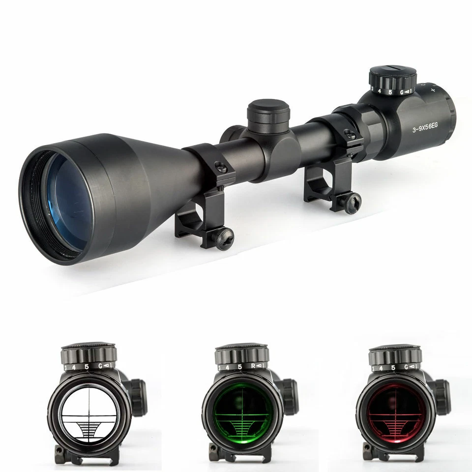 3-9X56E Red & Green Magnifier Rangefinder Reticle Illuminated Sight Riflescope - Image 1 of 4