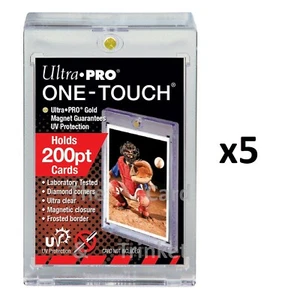 5 Ultra PRO One-Touch 200pt Magnetic Card Protector Display Holder UV Protection - Picture 1 of 4