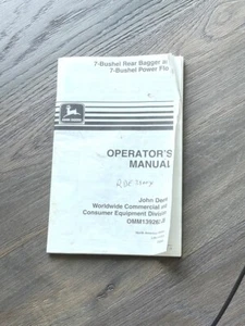John Deere 7 Bushel Rear Bagger & 7 Bushel Power Flow Operator Manual OMM139262 - Bild 1 von 5