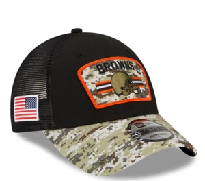 Cleveland Browns New Era Salute to Service Trucker 9Forty Adj. Snapback hat - Picture 1 of 5
