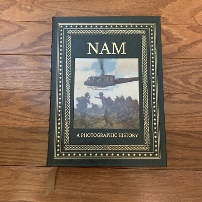 Nam A Photographic History Easton Press Leather Binding MetroBooks Vietnam War - Image 1 of 4