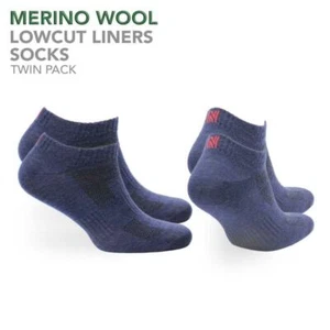Norfolk Mens Lightweight Merino Wool Lowcut Outdoor Walking Socks - 2 Pair Pack - Picture 1 of 4
