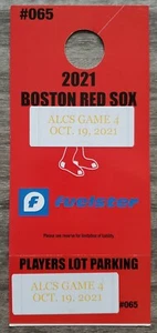 Boston Red Sox Vs Astros ALCS Game 4 Fenway Park Players Parking Ticket 10/19/21 - Picture 1 of 2