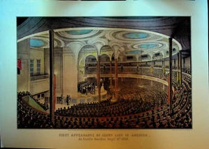 Currier & Ives Calendar Topper 1960 Jenny Lind First American Appearance - Picture 1 of 1