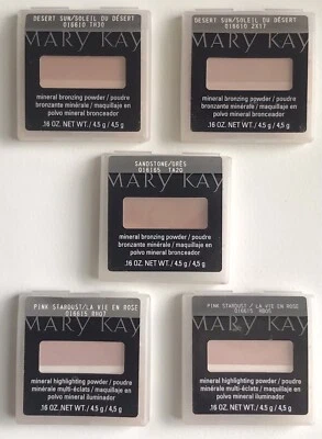 FLAWED Lot of 5 Assorted New Mary Kay Mineral Highlighting & Bronzing Powder - Image 1 of 4