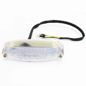 Motorcycle Clear 12v LED TailLight Rear Lamp Brake Tail Light For Harley Suzuki - Picture 1 of 3