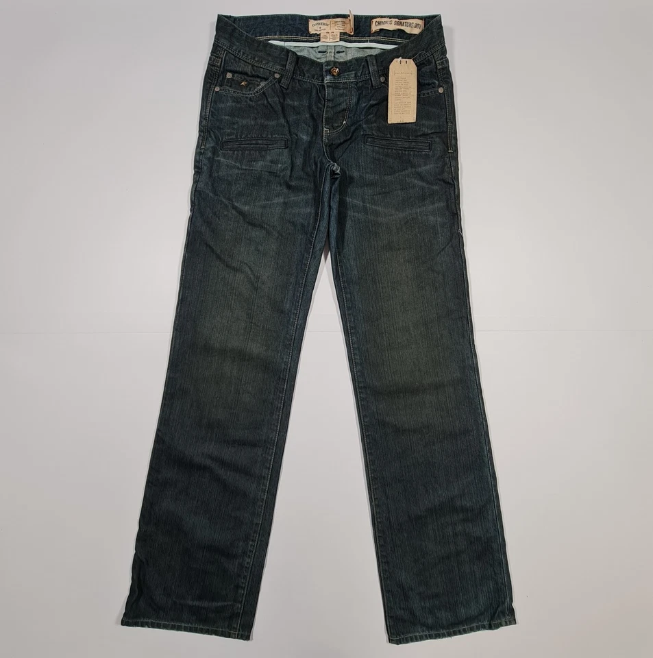 Converse John Varvatos Damen Jeans Blau W26 L33 Straight Distressed Denim - Bild 1 von 4