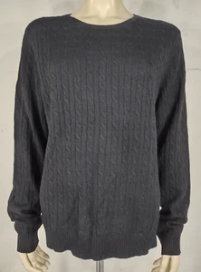 NWT Tweeds black 100% Cashmere cable knit pullover sweater ladies XL X-Large - Picture 1 of 7