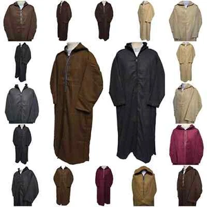 Talla 52 Mezcla de Lana Marroquí Con Capucha Manga Larga Thobe Jubba Djellaba-Muchos Colores - Imagen 1 de 28