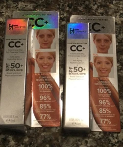 2x It Cosmetics Your Skin But Better CC+Full Coverage Cream DEEP 0.135 oz Travel - Picture 1 of 2