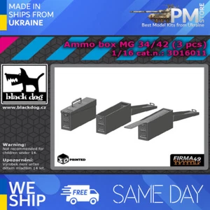 Black Dog 3D16011 1/16 Ammo Box M6 34/42 (3pcs) 3D Printed - Picture 1 of 3