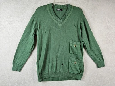Salvatore Ferragamo V Neck Pullover Sweater DAMAGED For Repair Or Repurpose  - Image 1 of 4