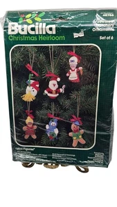 Bucilla Ornament Set 48786 Mini Erbstück 6 Weihnachtsfiguren Schmuckstickerei - Bild 1 von 5