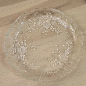 Vtg Misaka Germany Silk Rose Serving Platter 12 1/4 Made In Germany - Picture 1 of 17