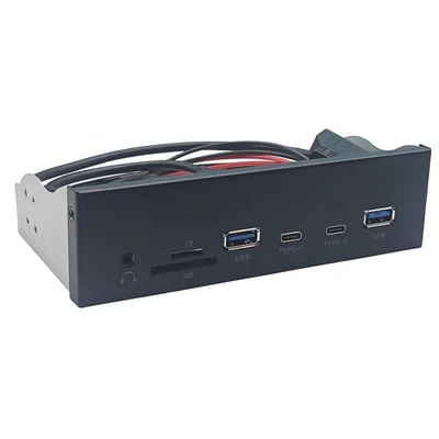 USB 3 2 Gen1 Front Panel USB A Audio Card Reader for Industrial Devices - Image 1 of 4