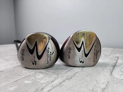 Wilson Deep Red Fat Shaft Drivers Strong 3 & 5 18° Woods HyperCarbon Graphite - Image 1 of 4