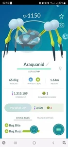 Araquanid ( Tauwpider Evolution ) Pokémon Tr@de GO - Bild 1 von 2
