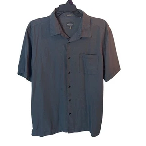 Quiksilver Waterman Collection Shirt Men's XL Gray Micro Surfer Comfort Fit - Picture 1 of 4